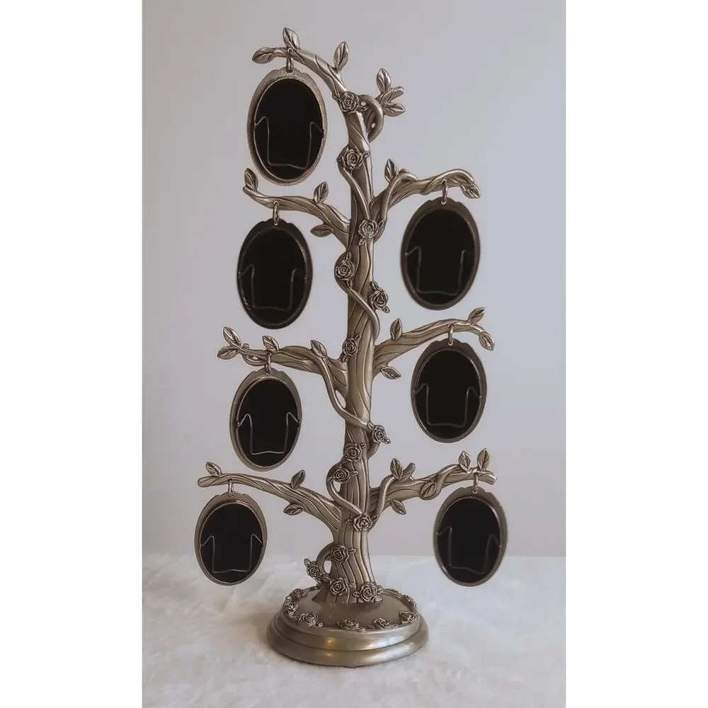 Home Accents Family Tree Photos Pewter Frame Holders History Decoration NEW